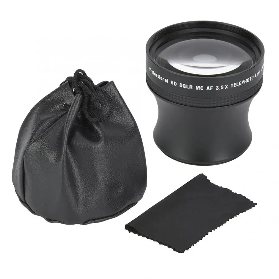 Объективы 58 мм 3 5x Универсальные Металлические телеобъективы для цифровых
