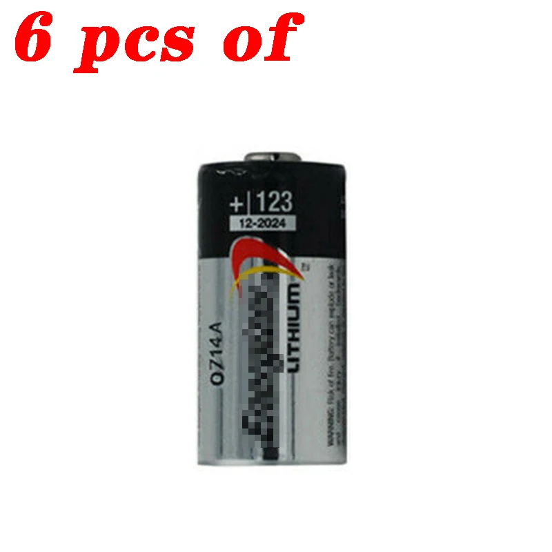 

6PC 123 Flashlight GPS Camera Battery CR17345 DL123A 3V Lithium Battery Made in USA