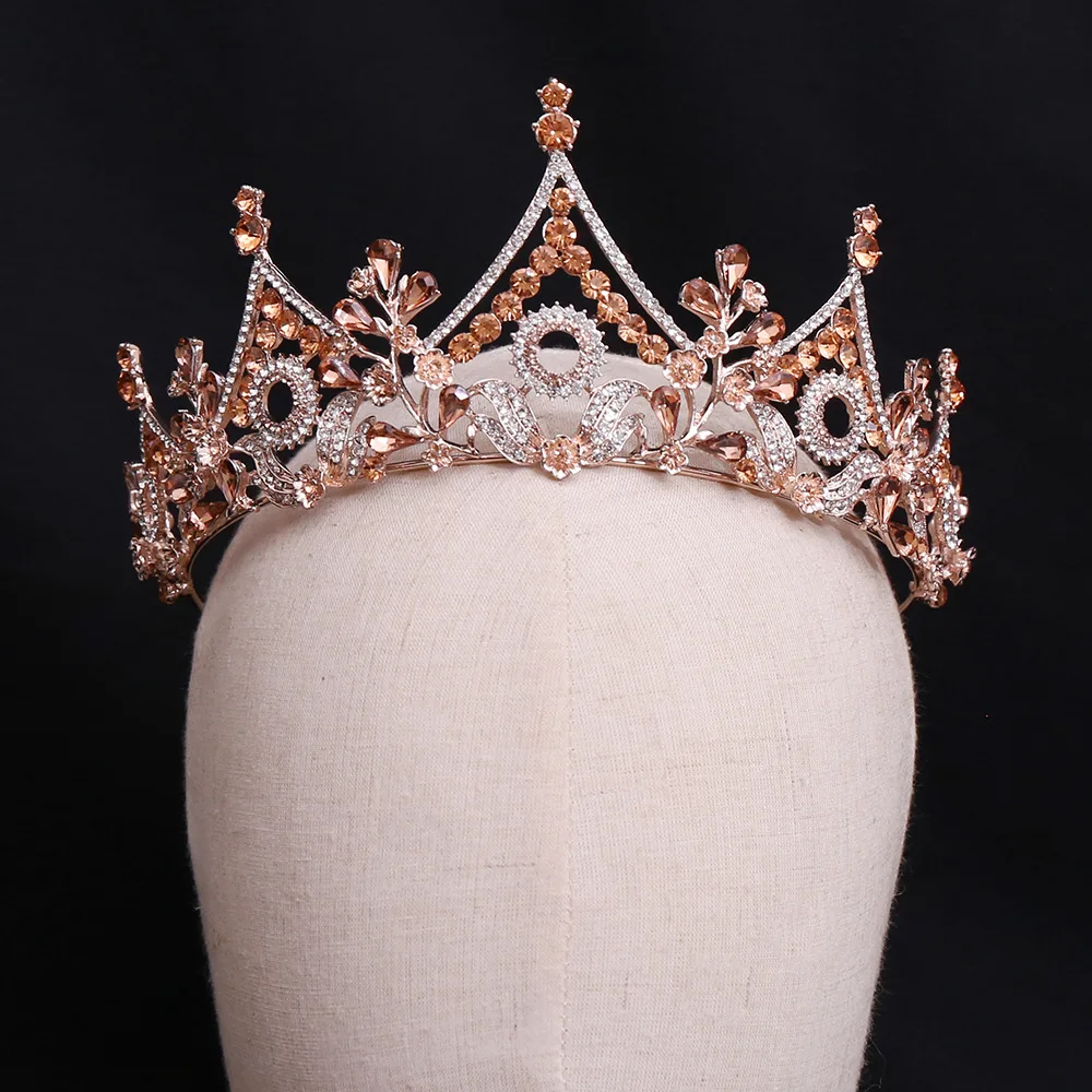 

Wedding Crown Hair Accessories Bling Rhinestone Tiaras Headbands for Women Girls Princess Diadem Baroque Hairbands Jewelry