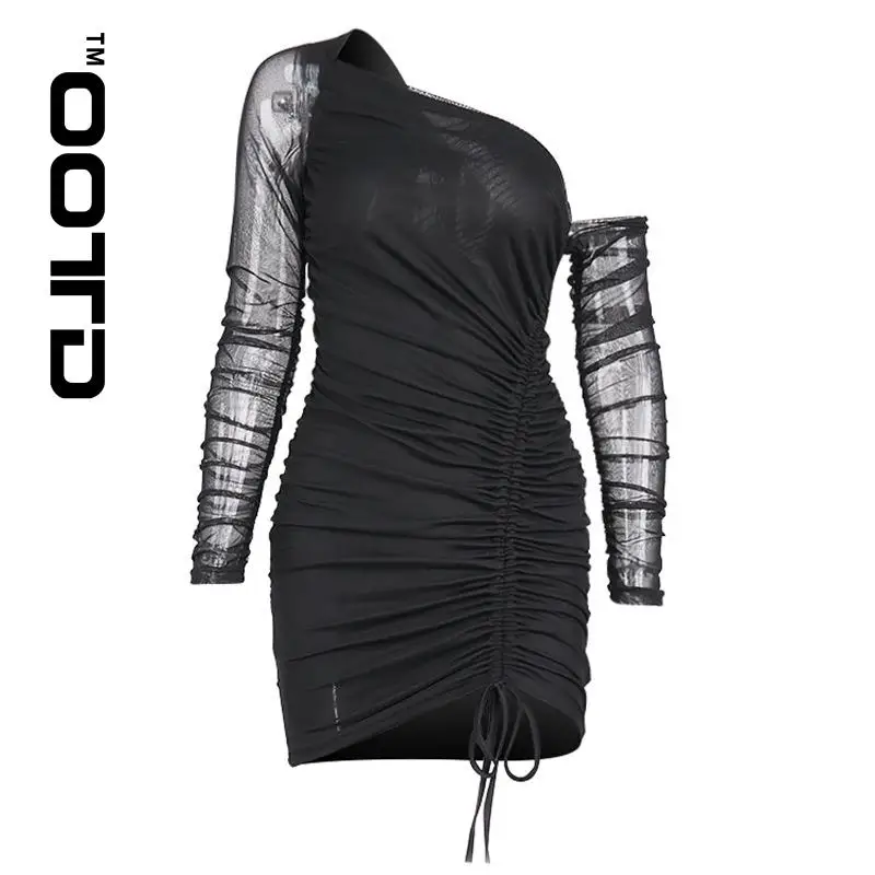 

2021 Long Sleeve Blue Dress Dresses For Women Lady Mini Sexy Dress Off The Shoulder Club Dress Fashion Clothing Dress Summer