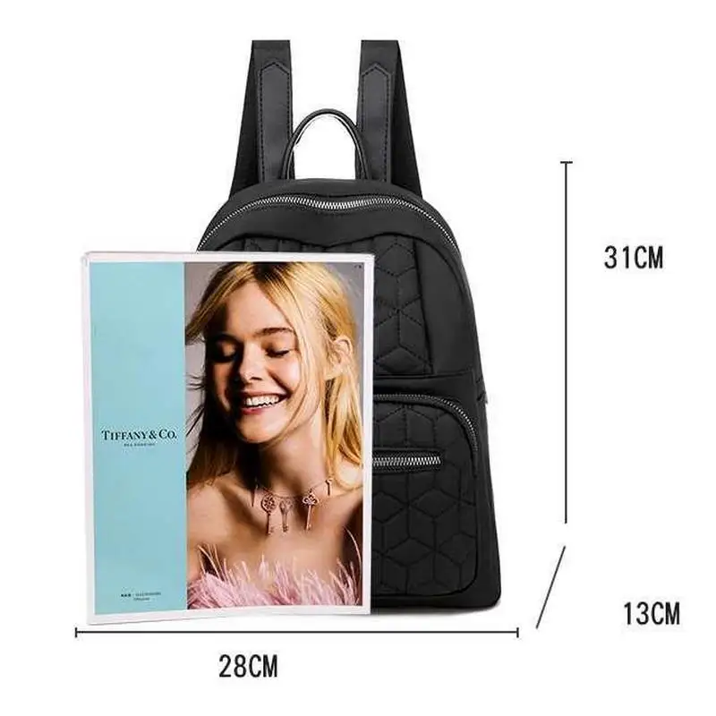 

Women Backpack Oxford Black Small Back Pack Female Fashion Plaid Casual Red Women's Backbag 2020