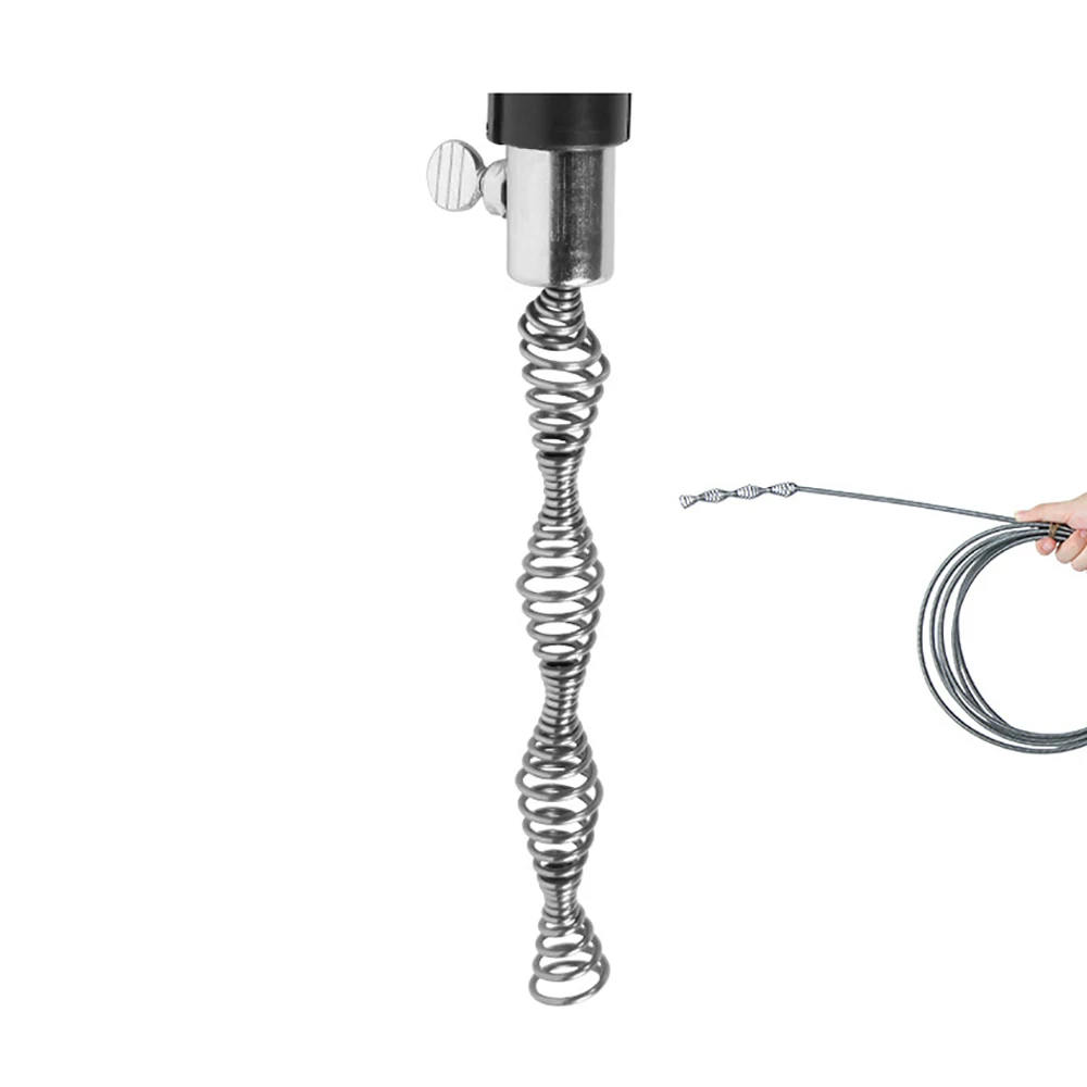 

Black Kitchen Toilet Sewer Blockage Hand Tool Pipe Kitchen Cleaning Toilet Pipe 5m Drains Dredge Cleaner Sink Cleaning Tool