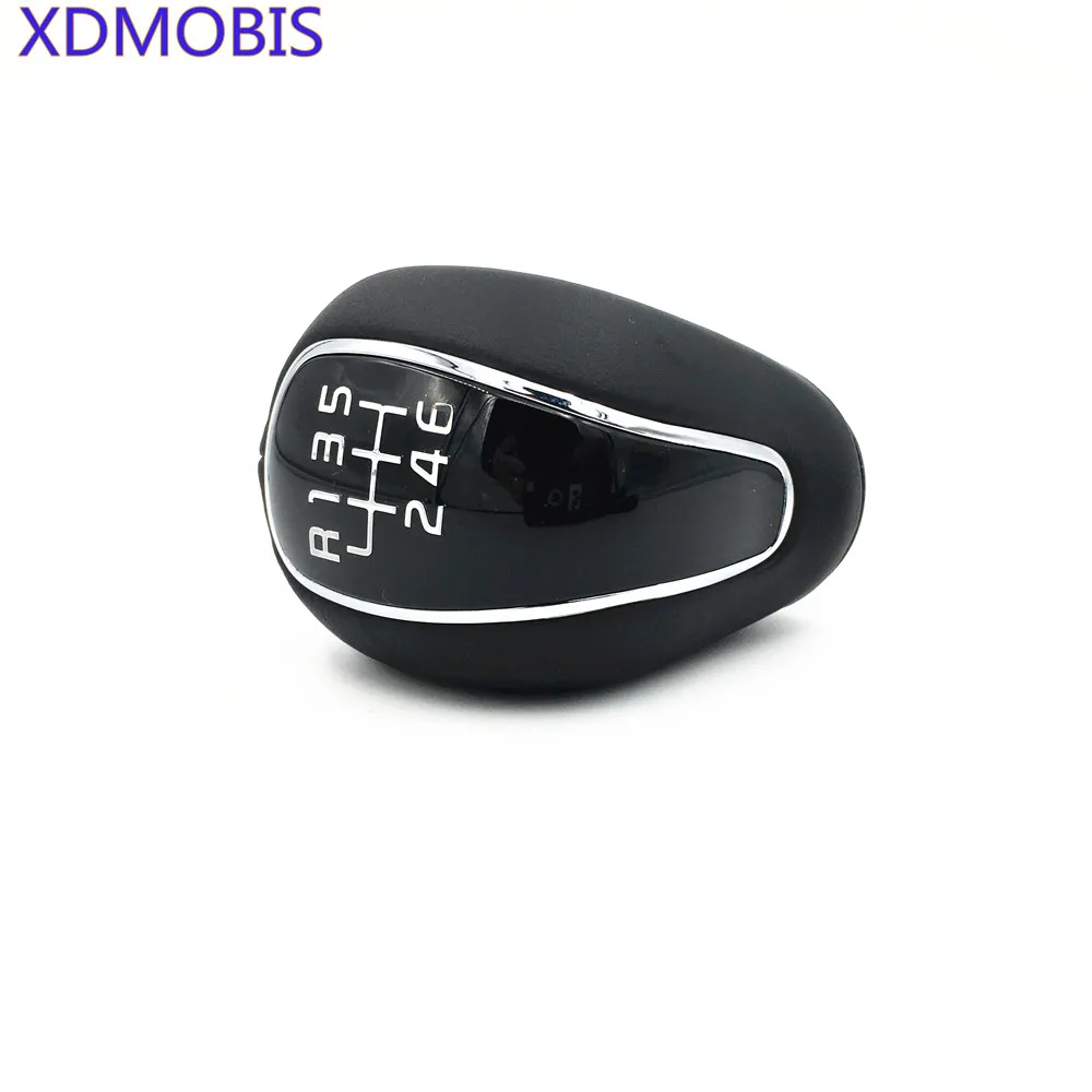 Ручная остановка 6 скоростей M кожаная Глянцевая ручка переключения передач