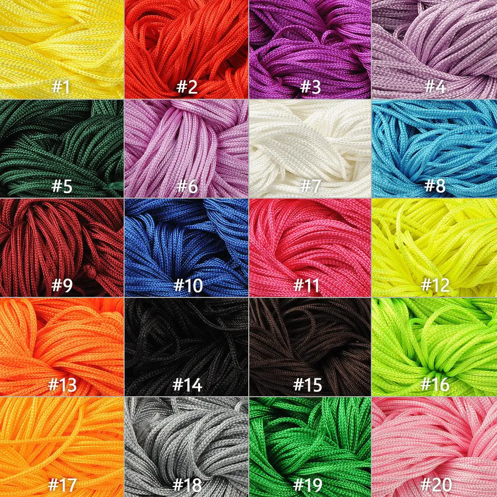 Нейлоновая нить для шнура 1 мм х 20 м китайский Узелок макраме хвостик