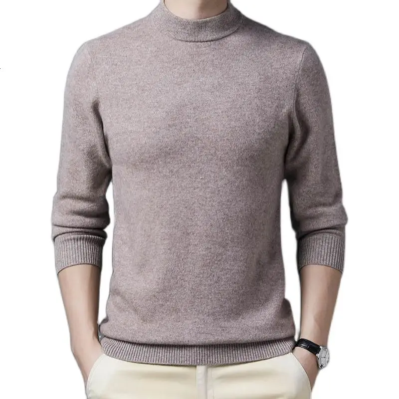 Winter Fashion Men's Woolen Men Sweater Bottoming High Collar Pullover Thickening And Warm Keeping Mens Wool Clothing