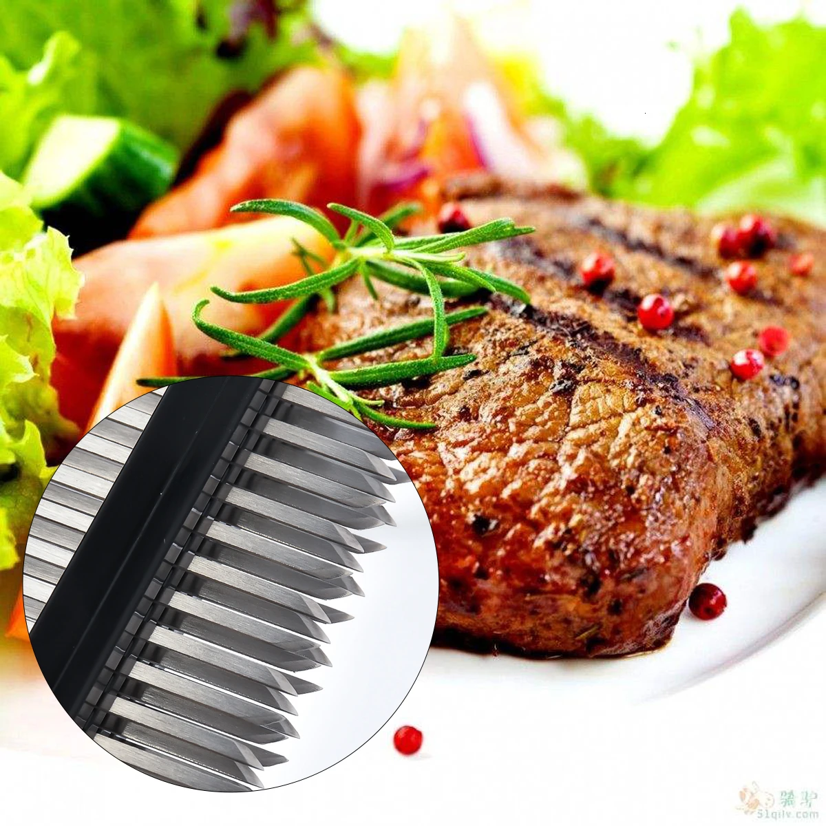 1 шт. 48 лезвий игольчатый Мясорубка нож из нержавеющей стали мясорубка стейк