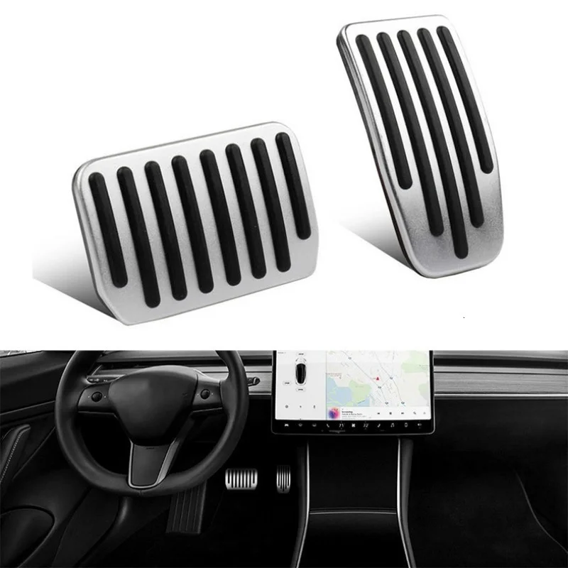 

Car Accelerator Brake Rest Pedal Footrest Plate Cover Anti-Slip Durable Mats Pad For Tesla Model 3 Model Y Auto Accessories