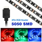 Светодиодная RGB лента 5050 4pin для подсветки ПК, чехол для ПК, игровая, материнская плата, управление через панель RGB-Header + 12 В, зеленый, красный, синий