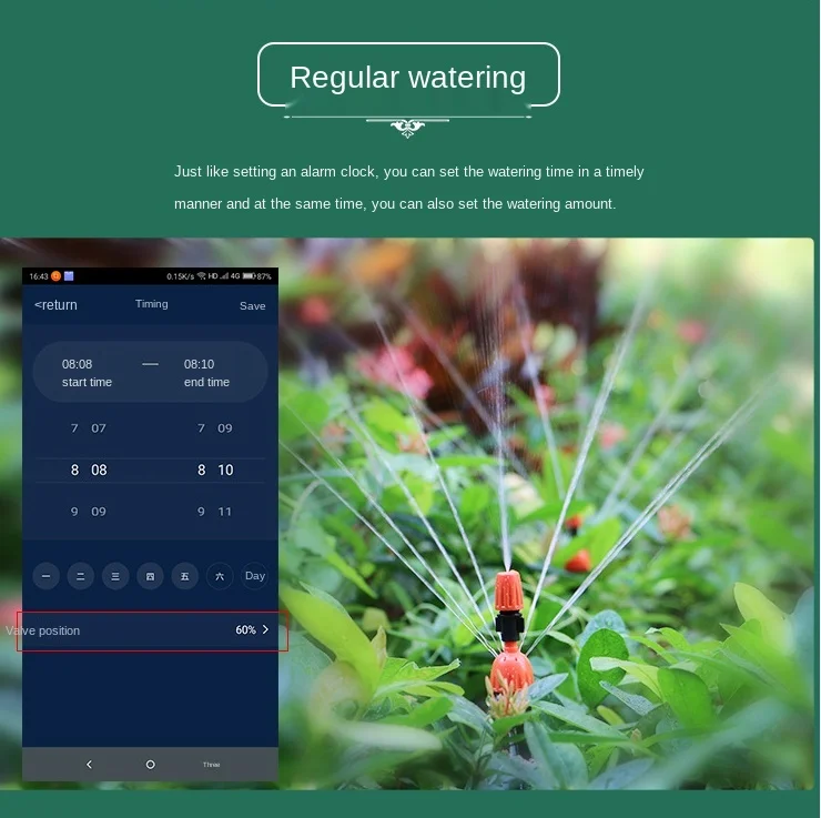 

Intelligent Automatic Flower Watering Device Solar Energy Charging Automatic Timing Sprinkler Spray Set Plant Watering System