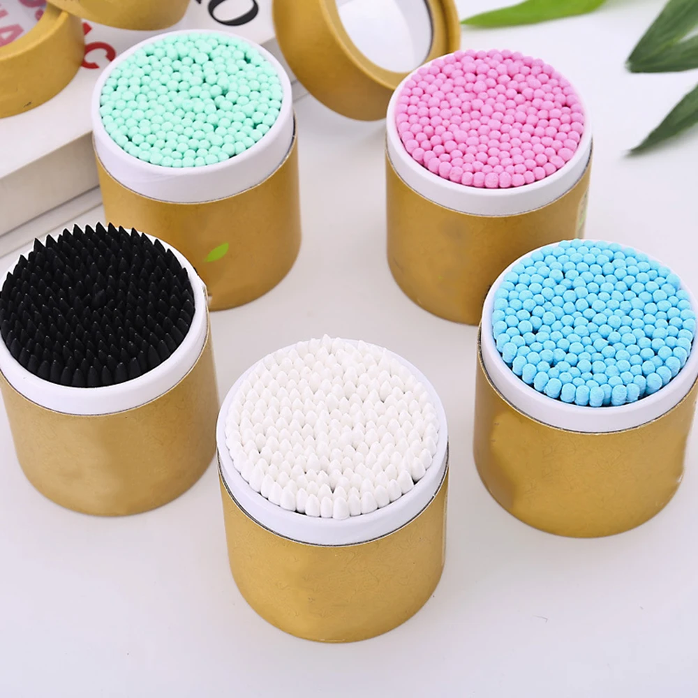 200 шт./кор. ватные палочки для тампона черные бамбуковые мягкие чистые ушные