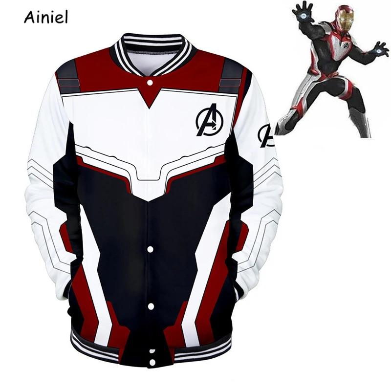 Endgame квантовая толстовка косплей костюм толстовки свитшот бейсбольная куртка