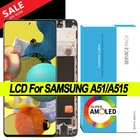 100% оригинальный 6,5 ''AMOLED дисплей для Samsung Galaxy A51 A515 A515F A515F Полный ЖК сенсорный экран Запасные части + Сервисный пакет