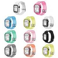 new clear bandcase for apple watch 44 42 40 38 case women cute girl crystal clear jelly protective case for iwatch 6 5 4 3 2 1
