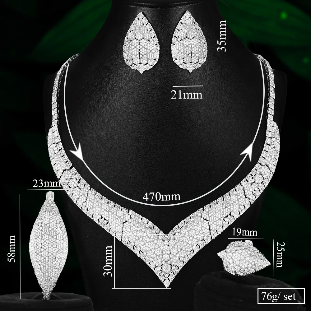 

GODKI Classic Geometric 4PCS African Jewelry Sets For Women Wedding Zirconia CZ Indian Dubai Bridal Party Jewelry Set
