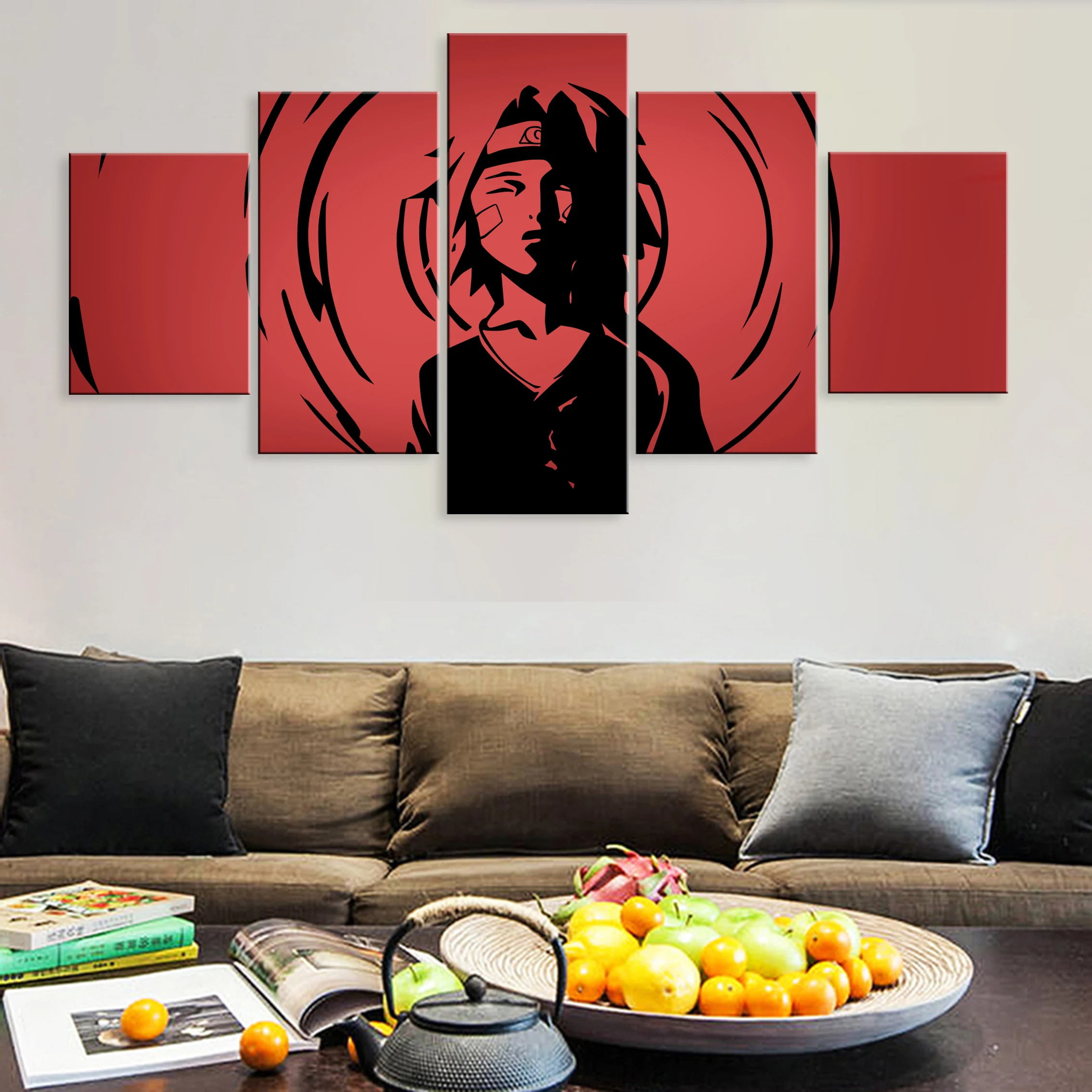 

Hd Printed Decoration Pictures 5 Pieces Art Oil Modular Poster Painting Canvas For Living Room Home Decor Framework Anime NARUTO