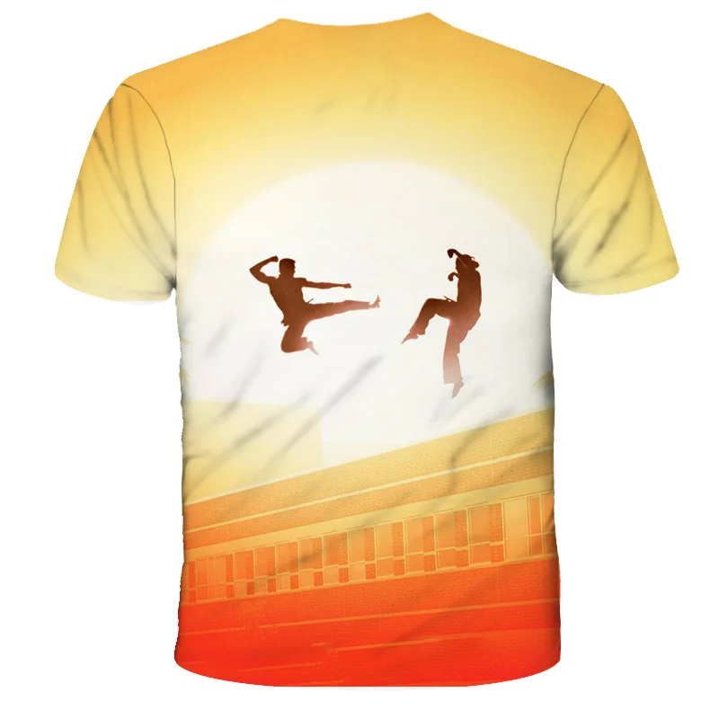 

Cobra Kai men's and women's short-sleeved T-shirt, popular, comfortable, fashionable, 3D suitable, men's street Harajuku T-shirt