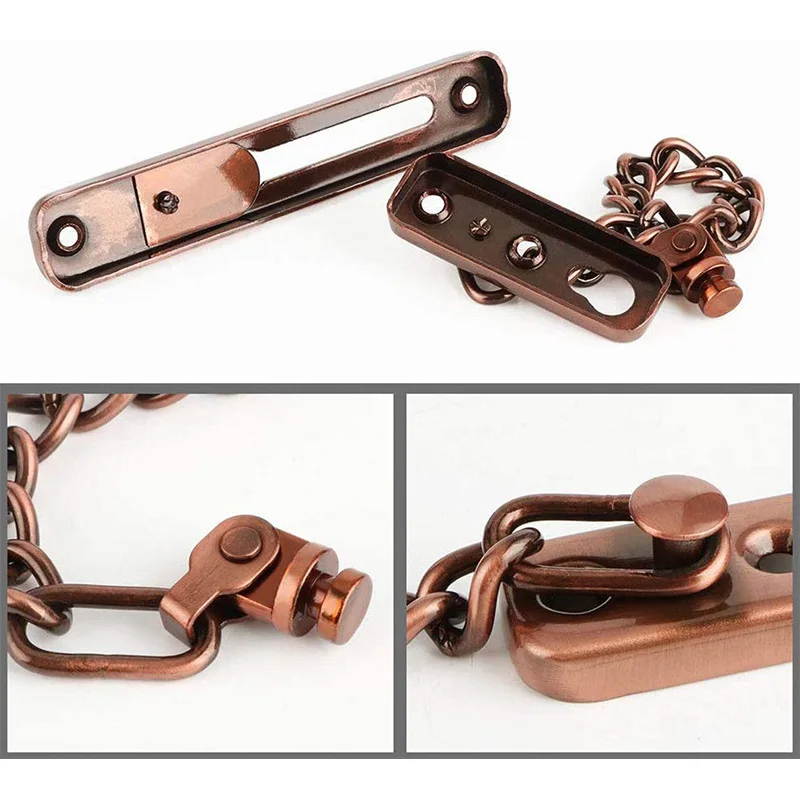 2 упаковки замок дверной цепи защита безопасности с пружинным противокражным