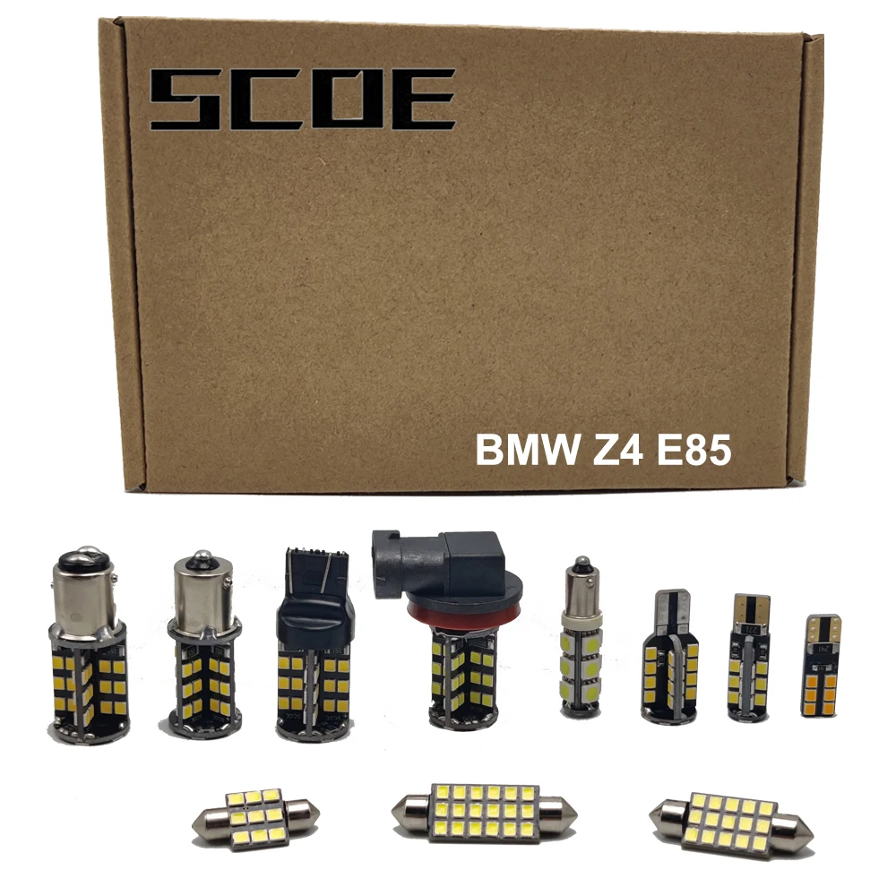 

For BMW Z4 E85 SCOE High/Low Beam Headlight Halogen Fog Turn Signal Sidemarker Brake Tail Back Up License LED Light