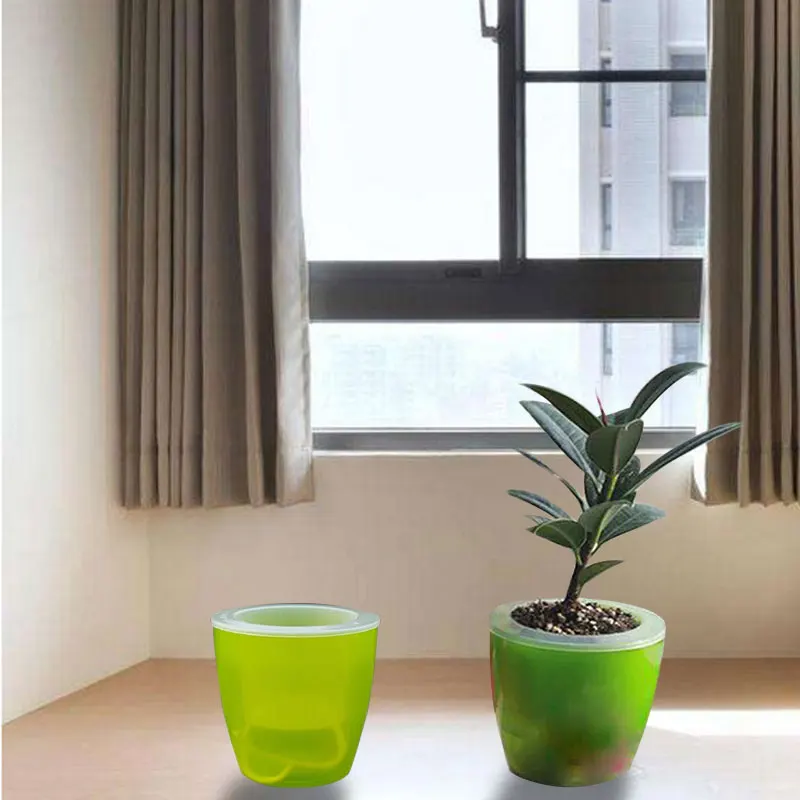 Цветочный горшок для кактуса автоматический самополива разные цвета