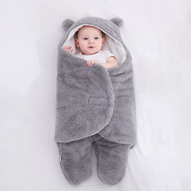 

Baby Sleeping Bag Ultra-Soft Fluffy Fleece Newborn Receiving Blanket Infant Boys Girls ClothesSleeping Nursery Wrap Swaddle