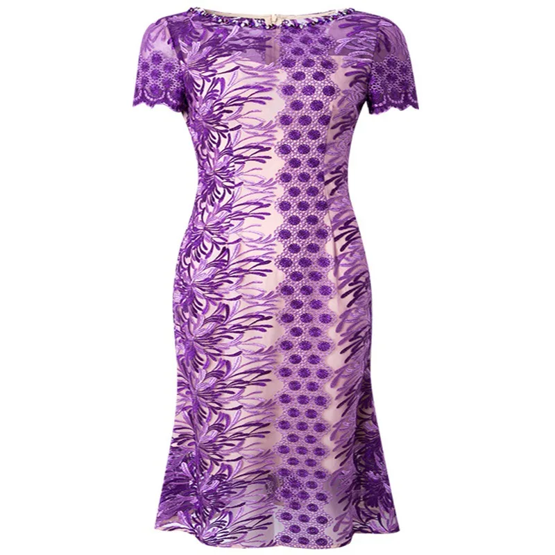 

Embroidered 2021 New Women Mesh flowers party Dress Plus Size ladies Sexy Elegant summer clothes dresses Package hip long dress