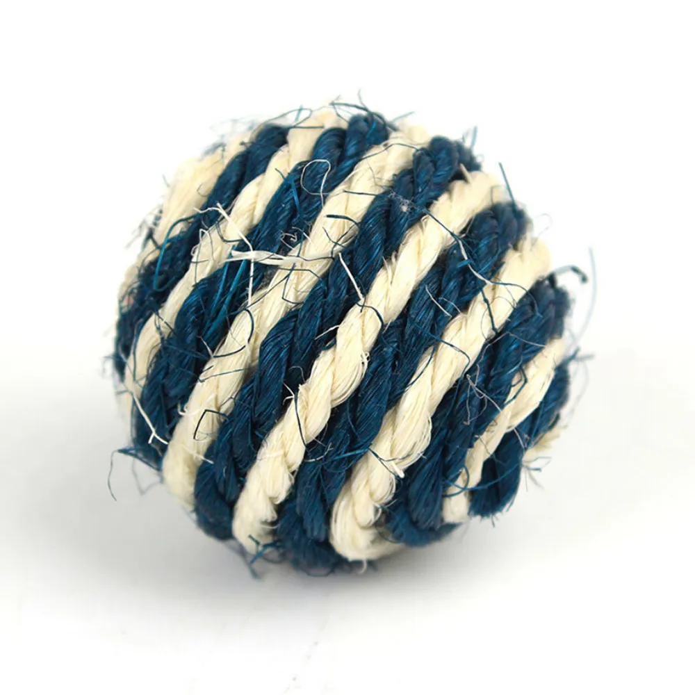 

2021 Newcat Pet Sisal Rope Weave Ball Teaser Play Chewing Rattle Scratch Catch Toyhousehold Products 2021 New Hot Sale