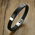 Индивидуальный браслет zorcins из нержавеющей стали в стиле панк, винтажный резиновый браслет с подвесками и именем для мужчин, подарки