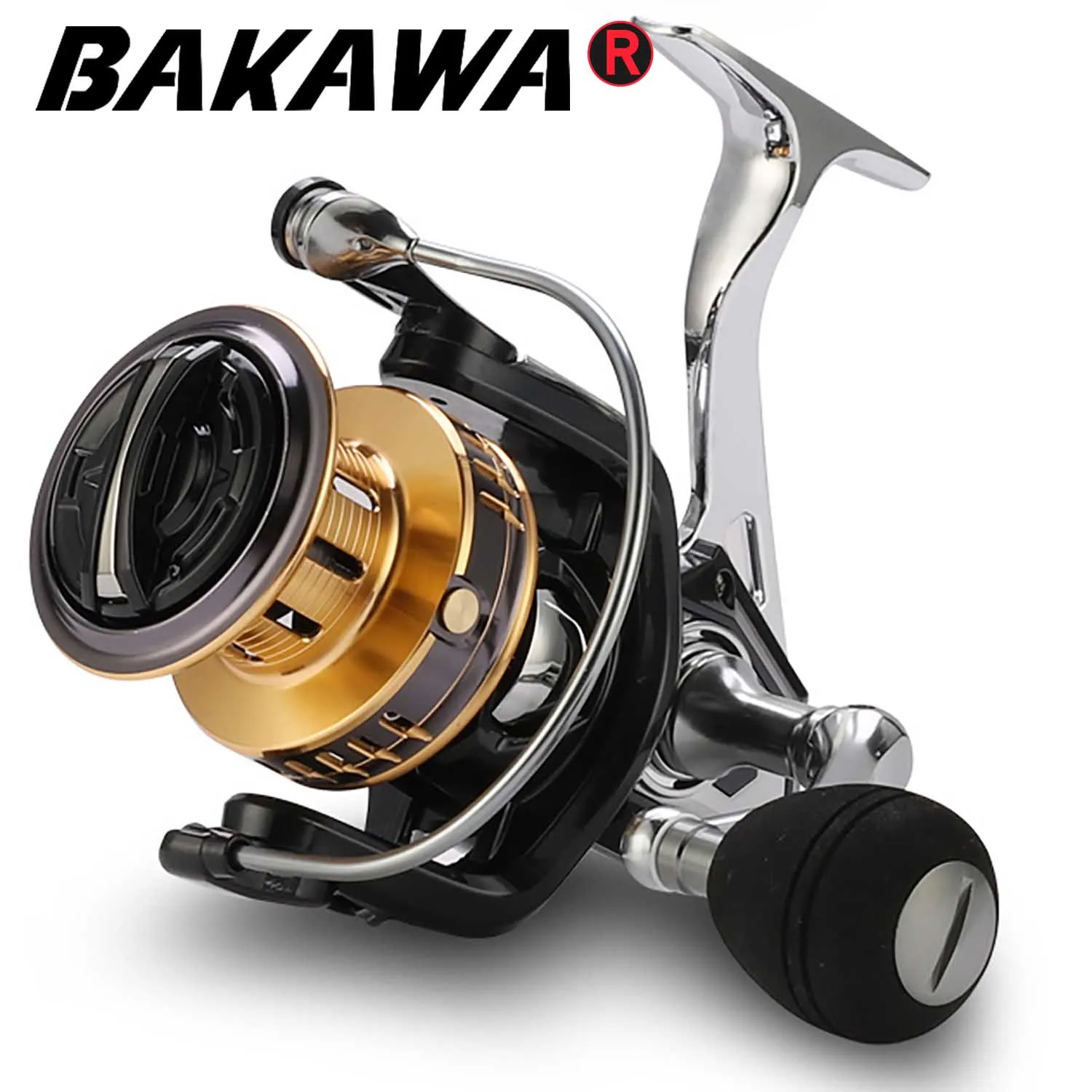 

BAKAWA Spinning Fishing Reel Long Shot ALL Metal Body 5+1BB 4.6:1/4.1:1 25KG Max Drag Saltwater TroBAKAlling Surf Shallow Spool