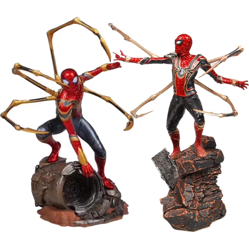 Горячие игрушки Marvel Мстители супер герой Человек паук Фигурки ПВХ человек