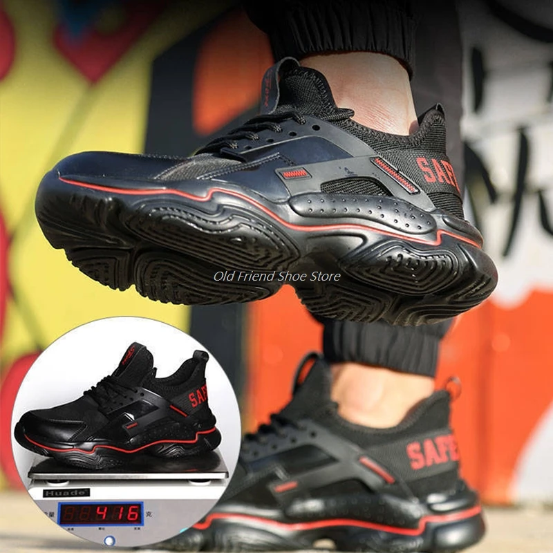 

Protective Shoes Safety Boots For Men Working Shoes Men's Boots Steel Toe Cap Shoes Anti-Smashing Boots Indestructible Footwear
