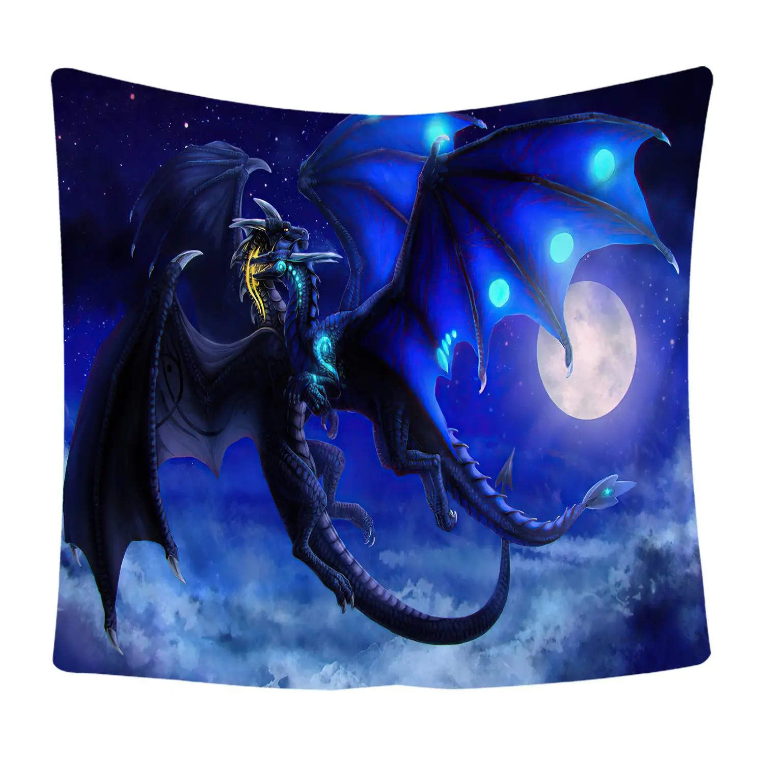 

Medieval Fantasy Theme Wall Art Tapestry Wall Hanging Nordic Home Decoration Background Cloth Purple Dragon Wall Cloth Tapestry