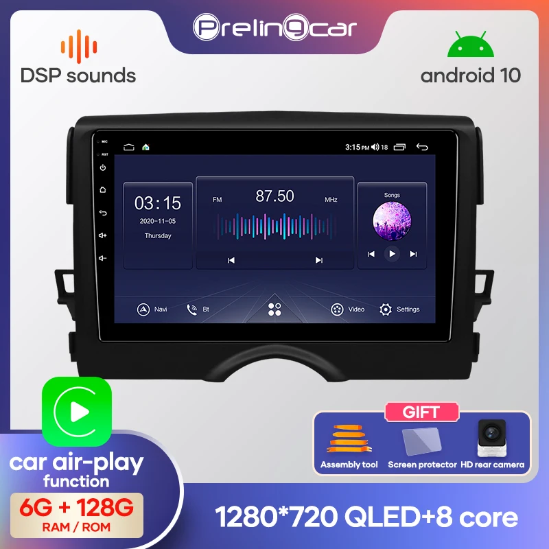 Prelingcar Android 9 0 без DVD 2 Din Автомобильный Радио Мультимедиа Видео плеер навигация GPS