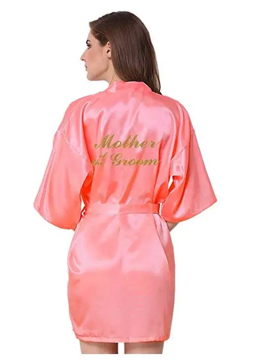 Новинка 2019 халаты для подружки невесты свадебные коралловый Атласный халат