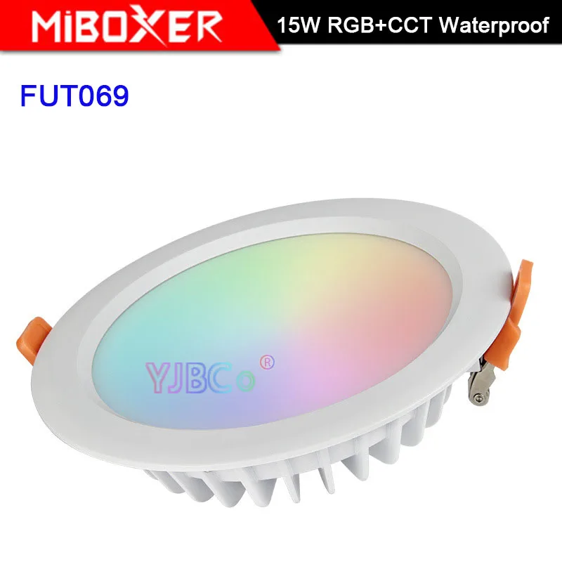 Miboxer Водонепроницаемый 15 Вт RGB + CCT светодиодный светильник FUT069 круглый AC 100 в 240 с