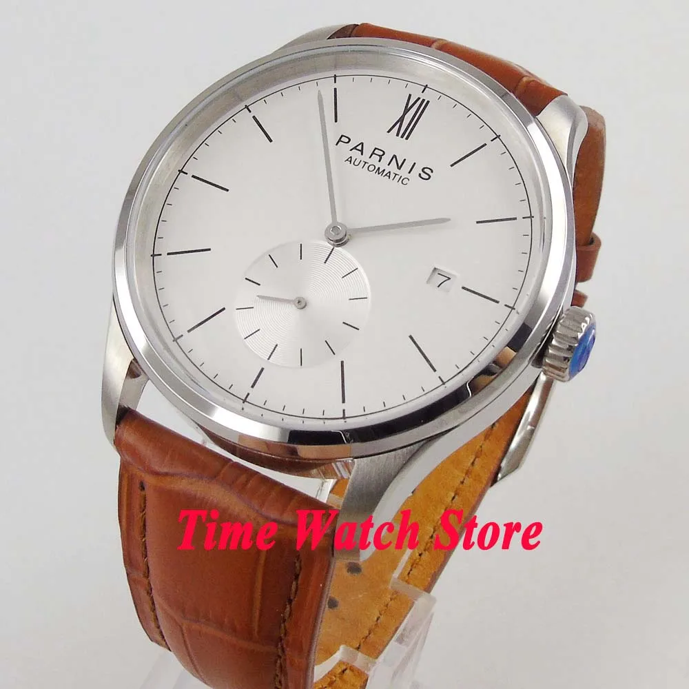 Мужские автоматические наручные часы в простом стиле 42 мм 5 АТМ с белым