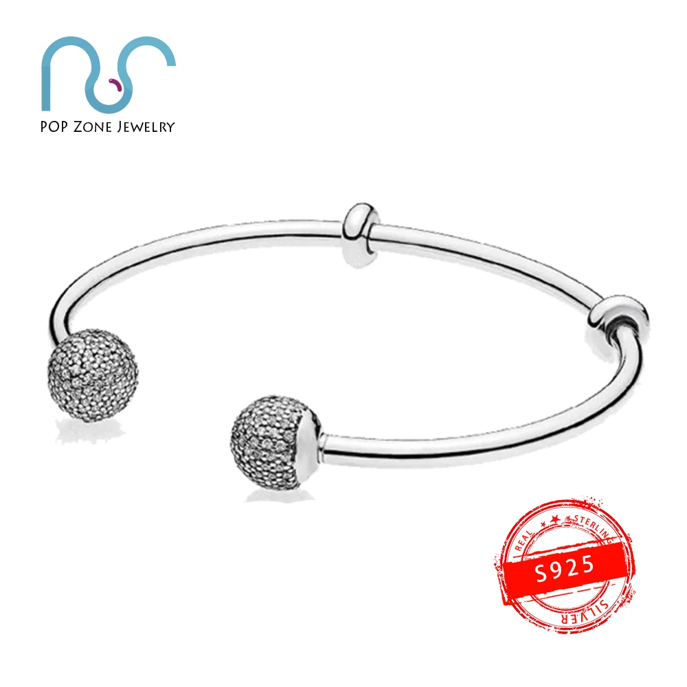 

Fit Original Pan Charm Bangle S925 Sterling Silver Bangle Open Bracelet Series Bangle Female Brand Fashion Limit Jewelry Gift