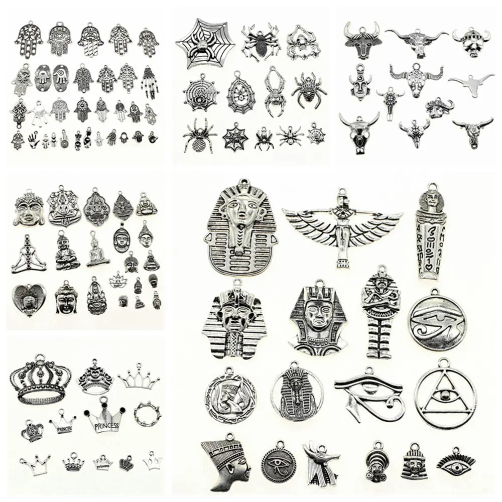 Оптовая продажа ювелирных изделий Много Смешанных случайных редких шармов хобби