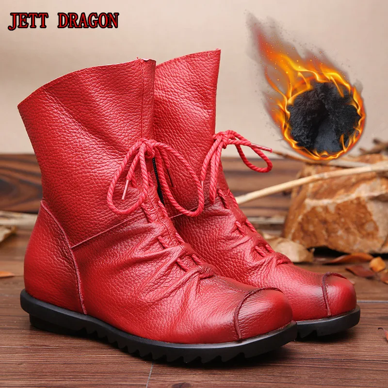 

JETT/женские ботинки с драконом; Сезон осень-зима; Новинка; Пикантные Модные ботильоны из натуральной кожи на молнии с цветочным принтом; Цвет ...