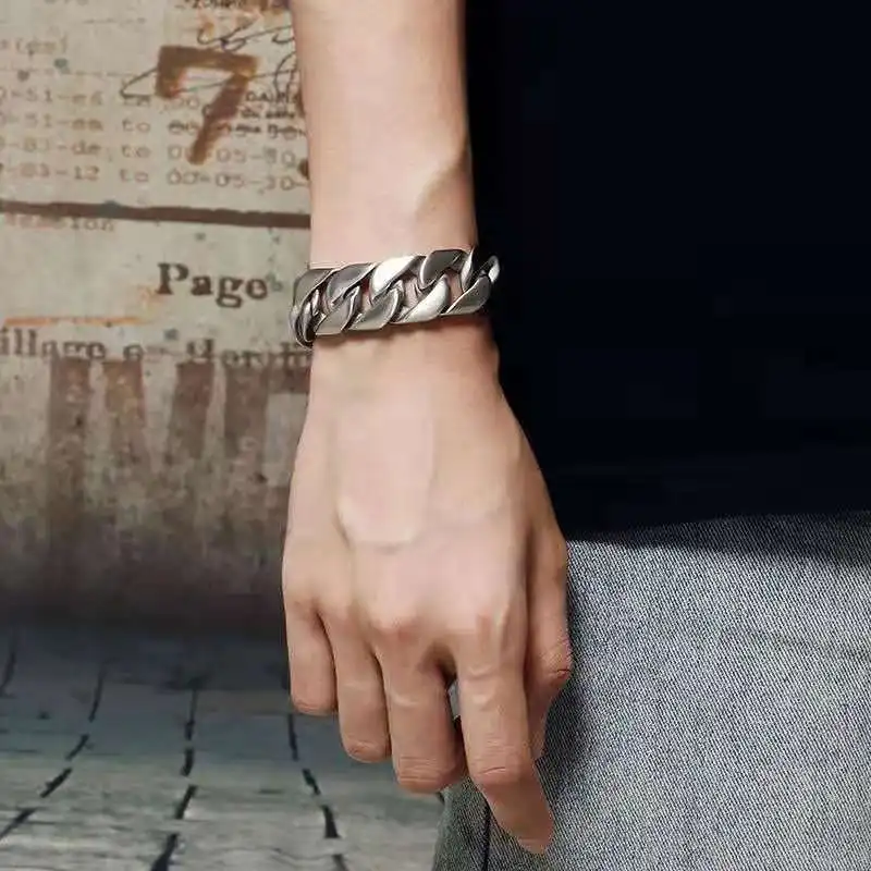 Для мужчин Пиджаки для мальчиков тяжелые в стиле панк рок матовый браслеты с