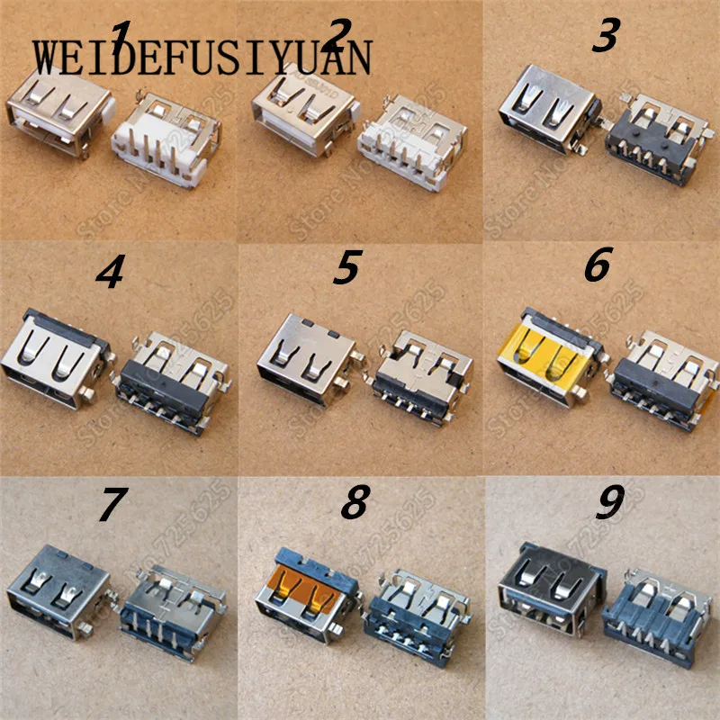 

10 Models 2.0 USB Jack Charging Socket for Power Bank Charge Power bank External Battery Mobile Phone
