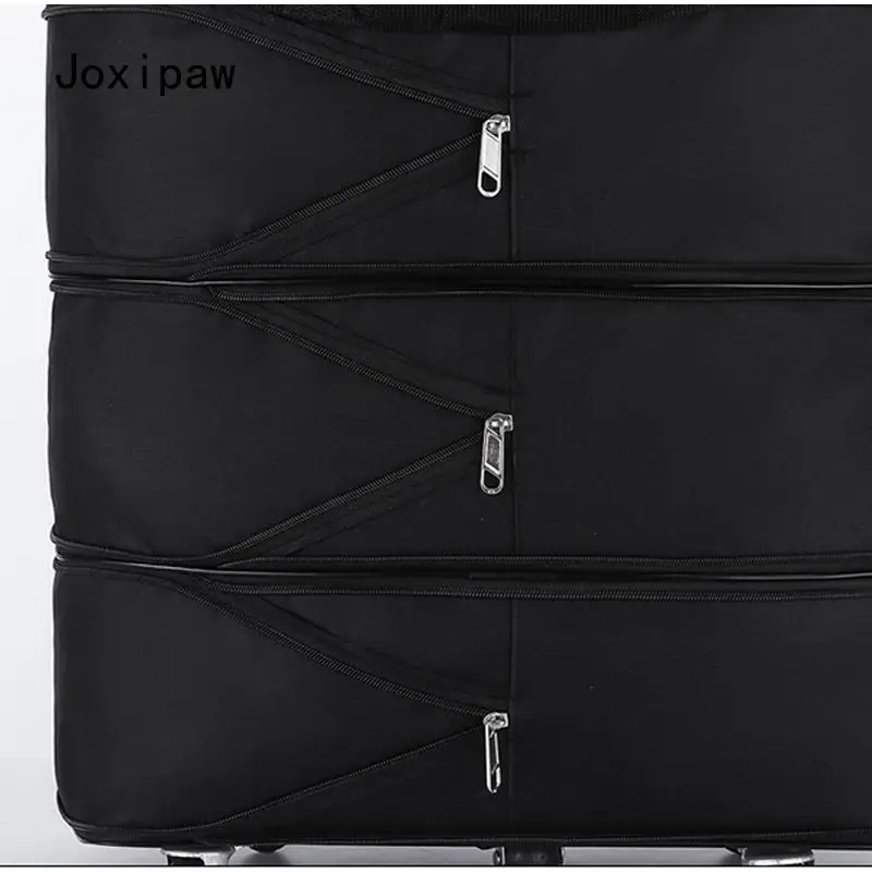 

Large Capacity Spinner Luggage Waterproof Men Women Oxford Trolley Case Black Travel Bag 27 34 Inch Rolling Luggage
