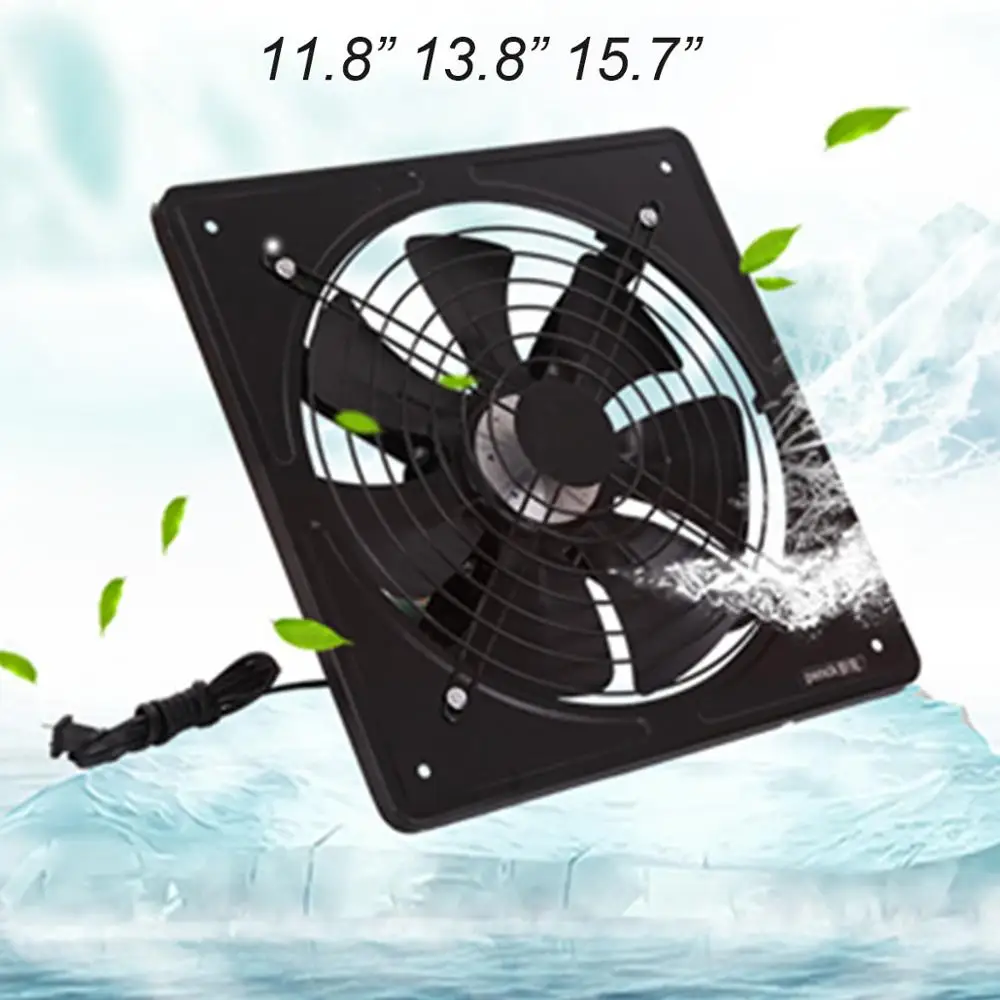 

220V 9.8~15.7 inch Exhaust Fan High Speed Air Extractor Window Ventilation Fan for Kitchen Ventilator Axial Industrial Wall Fan