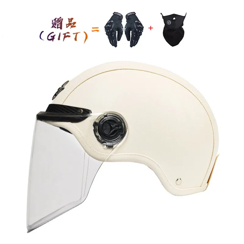 

Шлем электрический для скутера, мотоциклетный шлем с открытым лицом, в стиле ретро, для гонок по бездорожью