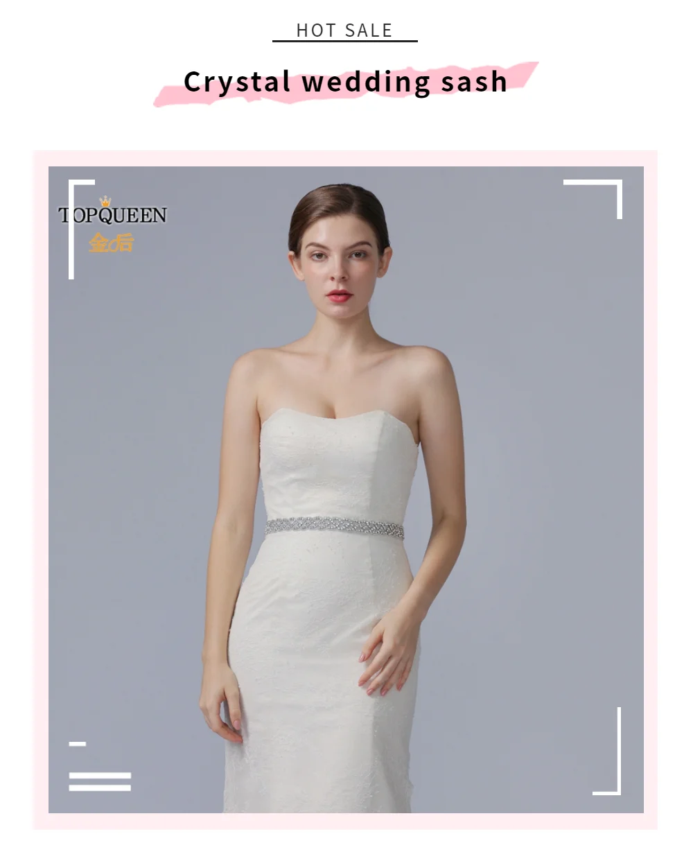 TOPQUEEN S216 Стразы вечернее платье платья аксессуары свадебный пояс пояса, пояс невесты свадебные ленты Пояски