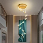 Светодиодный постмодернистские акриловые Оборудование золотые дизайнерские люстры бабочка блеск подвесной потолочный светильник для столовой