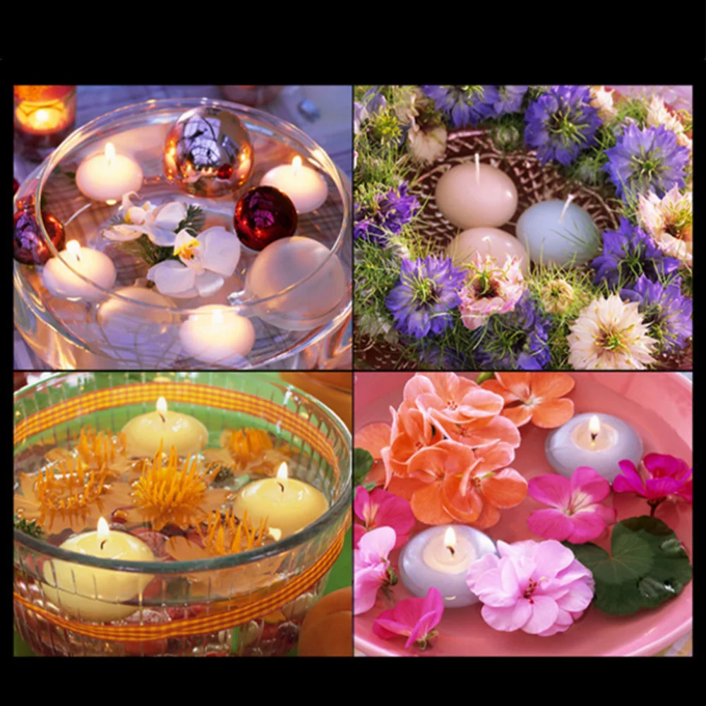 10 шт. неароматические маленькие плавающие свечи для свадебной вечеринки Нового