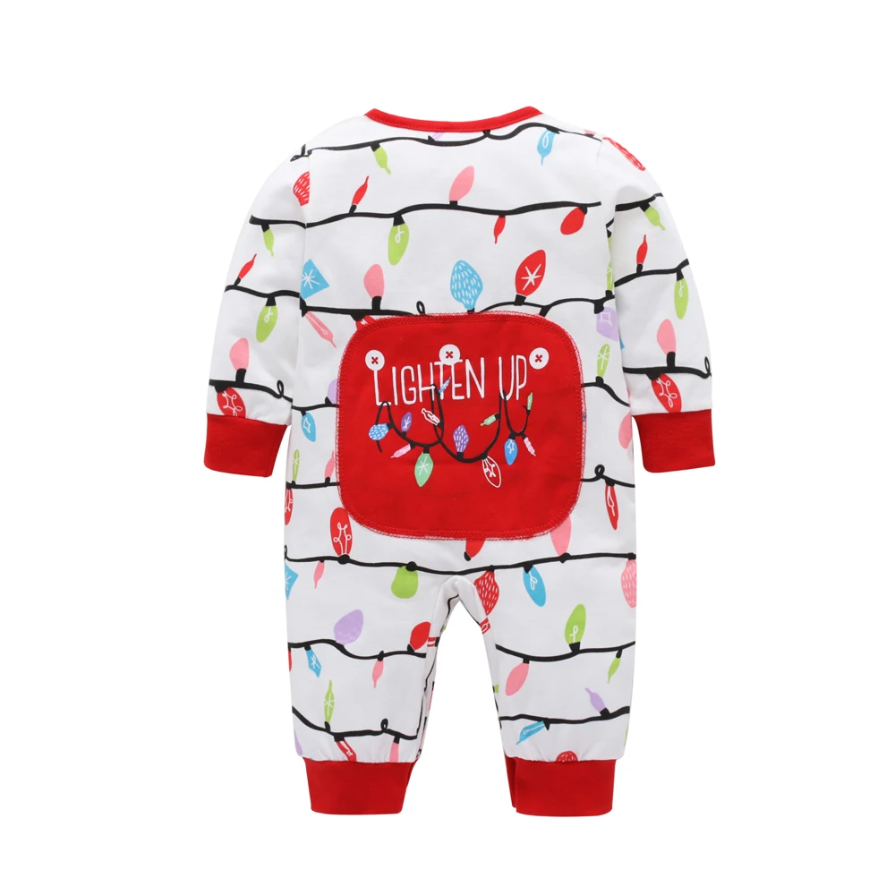 Одинаковая хлопковая одежда для всей семьи комбинезон младенцев футболка с