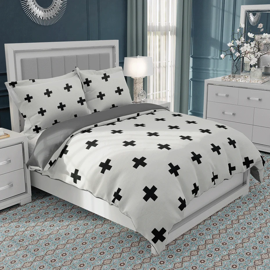 Роскошный современный простой комплект постельного белья с пододеяльником и