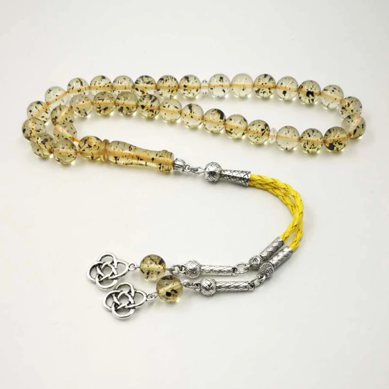 Мужской подарок tasbih Eid al Adha мусульманские четки желтые кисточки 33 45 66 99