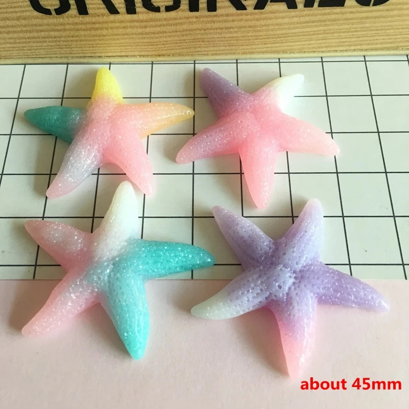 New Arrival Resin Adorable Colorful Starfish & Shell for Crafts Making Scrapbooking DIY Hair Bow Center | Дом и сад